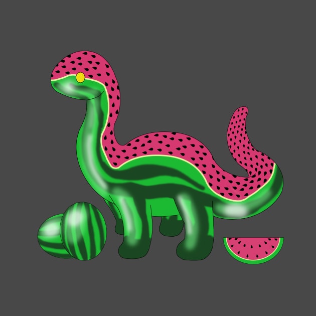 Watermelon Dinosaure by AilurosLunaire