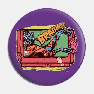 Braiiins! Horror Video Game Cartridge Pin