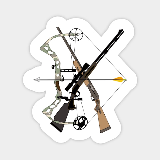 Hunter Toys, Hunting, Weapons, Hunter Gifts Magnet by sandyo2ly