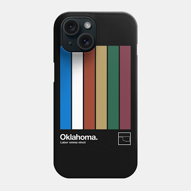 Oklahoma State Flag  // Original Minimalist Artwork Poster Design Phone Case by DankFutura