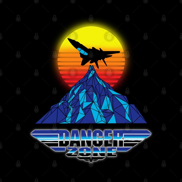 Danger Zone Top Gun Maverick Logo Fly Over Mountain sunset retro vintage 80s because I Was Inverted goose rooster iceman wingman hangman the hard deck by ArtIzMuzikForTheEyez