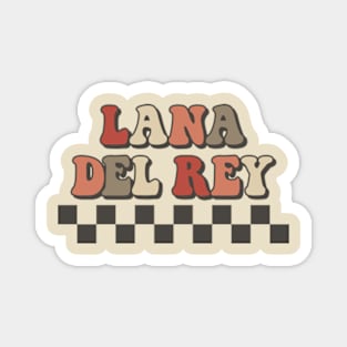 Lana Del Rey Checkered Retro Groovy Style Magnet