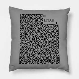 Utah State Outline Maze & Labyrinth Pillow