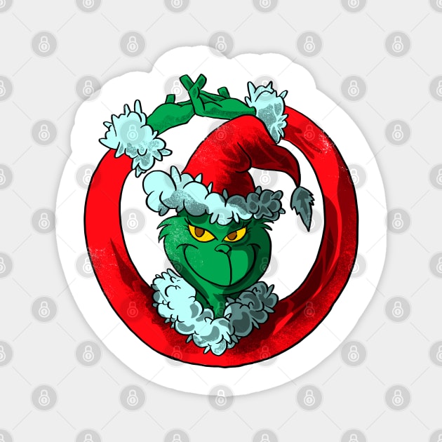 Grinch Christmas Magnet by Hollyboy 