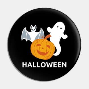 A Ghost, A Bat and A Friendly Pumpkin Pin