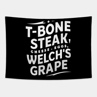 Guest Check T Bone Steak, Cheese Eggs, Welch's Grape Tapestry