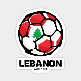 Lebanon Football Country Flag Magnet