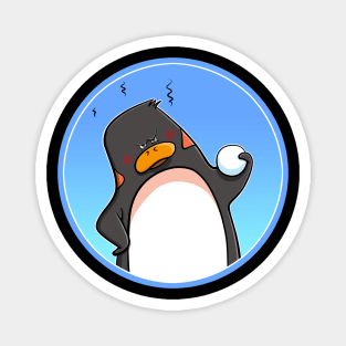 Penguin with Snowball Magnet