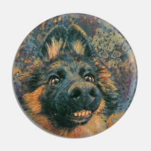 Smile Wolfdog Face Pin