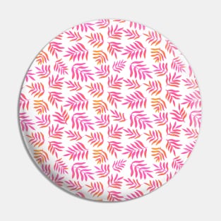 Watercolor branches pattern - pink and orange Pin