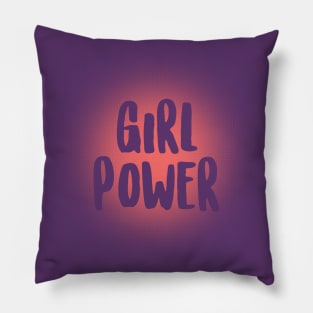 GIRL POWER pink version woman empowering Pillow