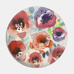 Painted Circle Flower Pin