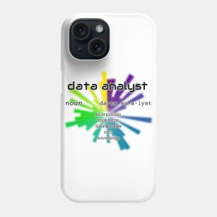 Data Analyst Dictionary Definition | Polar Chart White Phone Case