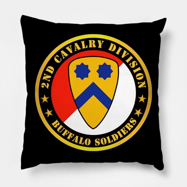 2nd Cavalry Division - Buffalo Soldiers Pillow by twix123844