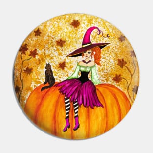 Redhead witch ready for autumn Pin