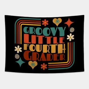 Groovy Little FOURTH Grader First Day of School Tapestry