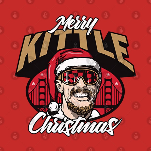 George Kittle Merry Christmas by Chunta_Design