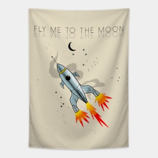 Fly me to the moon Tapestry