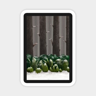 Winter Forest Snow and Trees Magnet