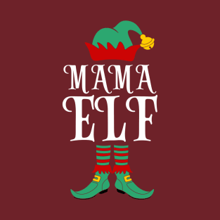 Mama elf family matching Christmas T-Shirt