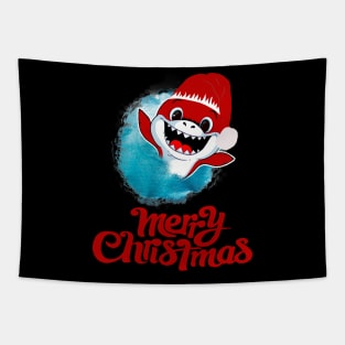 baby shark christmas Tapestry