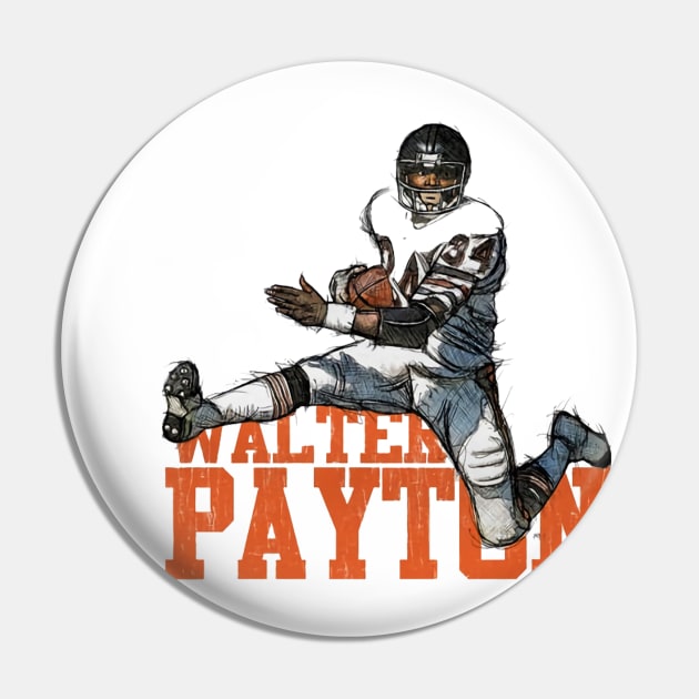 Walter Payton Chicago Legendary Running Back Pin by Buya_Hamkac