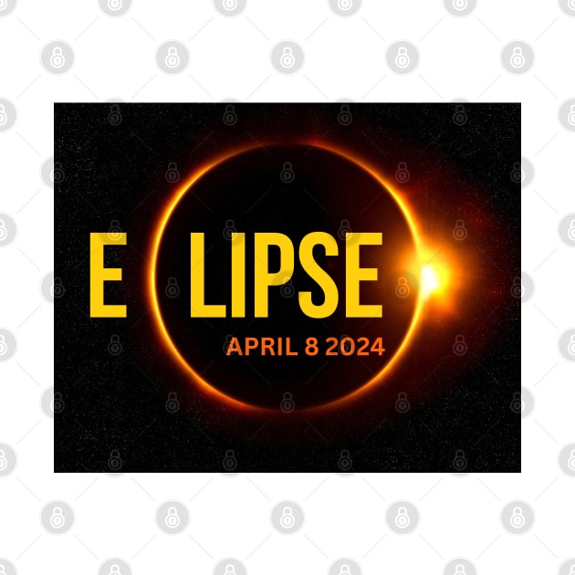 Eclipse Elegance: April 8, 2024 Graphic by LENTEE