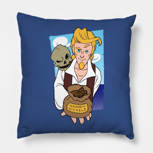 Guybrush and Murray Pillow by spookyruthy