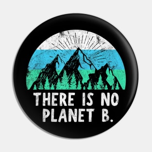 There Is No Planet B - Retro Vintage Climate Change Action Pin