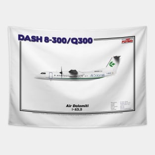 DeHavilland Canada Dash 8-300/Q300 - Air Dolomiti (Art Print) Tapestry