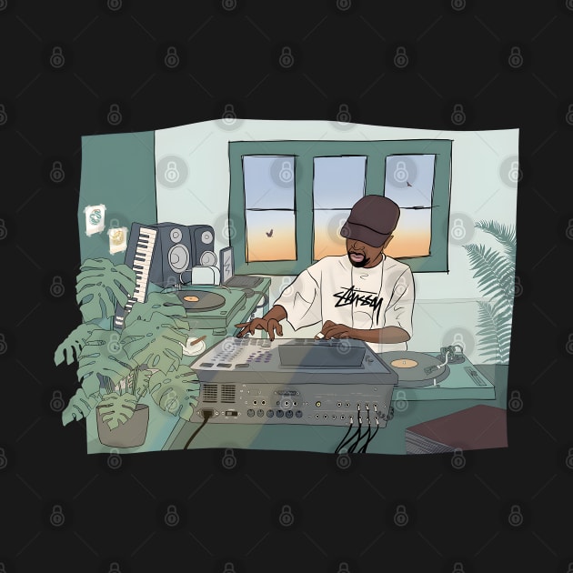 J Dilla in Home by Olenyambutgawe