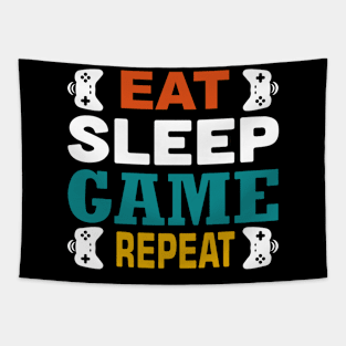 EAT SLEEP GAME REPEAT Tapestry