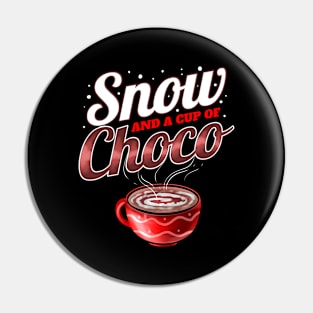 Cocoa, Snow And A Cup Of Choco For Christmas Pin