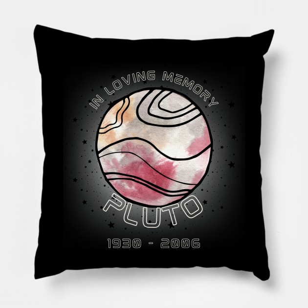 Pluto - In Loving Memory Pillow by AbsZeroPi