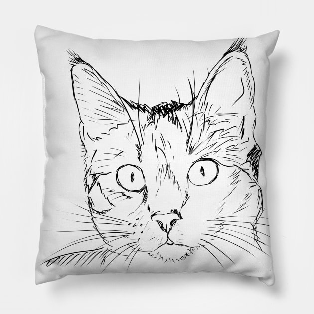 Funny cat design Pillow by hldesign