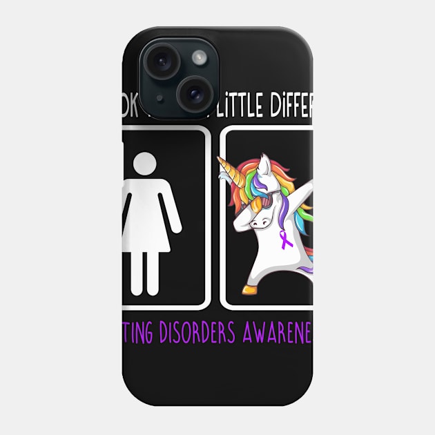 It's Ok To Be A Little Different Eating disorders Awareness Support Eating disorders Warrior Gifts Phone Case by ThePassion99