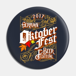 Vintage Oktoberfest Beer Festival 2017 Non Distressed Pin