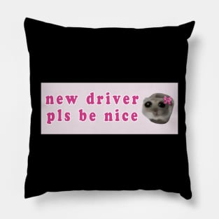 sad hamster driver Pillow