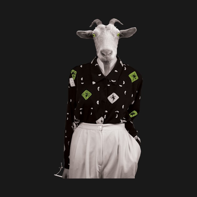 Socially Awkward Goat Lady by slippery slope creations