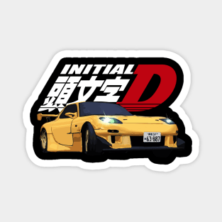 Initial D - FD RX-7 yellow drift Magnet