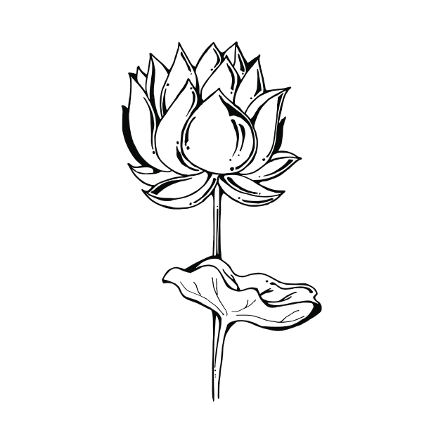 Flower Line Art by TKDoodle