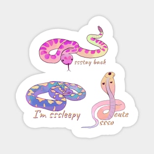 Cute watercolor snake sticker pack Magnet