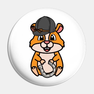 Funny hamster is ready to ride a horse Pin