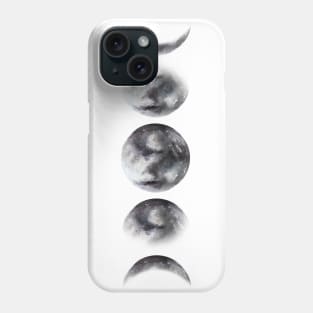 Moon Phases Watercolor Painting Phone Case