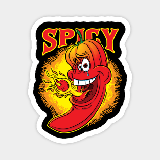 Spicy Flaming Hot Red Chili Pepper Magnet