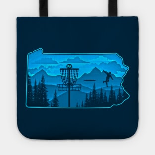 Disc Golf Pennsylvania Blues Mountain Landscape Edit Tote