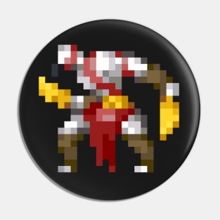 Kratos low-res pixelart Pin