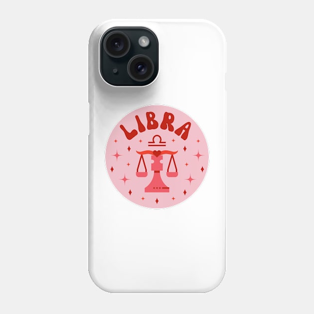 Libra Zodiac Sign Phone Case by groovyfolk