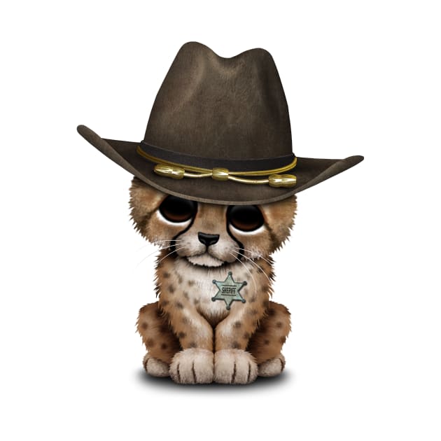 Cute Baby Cheetah Cub Sheriff by jeffbartels