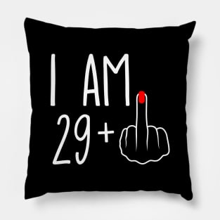 Vintage 30th Birthday I Am 29 Plus 1 Middle Finger Pillow